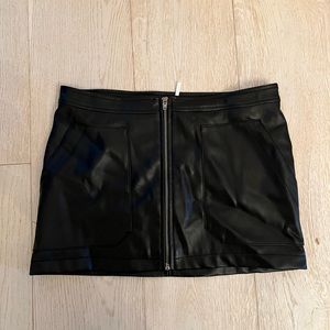 Leather free people mini skirt